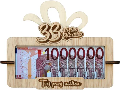 Obrázok produktu pre Tabuľka na peniaze Tvoj prvý milión k 33