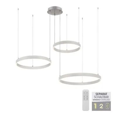 Image de Suspension LED, intensité lumineuse variable, télécommande, H 120 cm