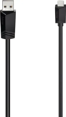 Produktbild von Hama 00200607, 0,75 m, Micro-USB A, USB A, USB 2.0, 0,48 Gbit/s, Schwarz