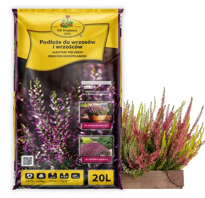 Produktbild von Heidekrauterde 20 l - Hochwertig - Nährstoffreich - Für Garten und Balkon - Erde für Heidepflanzen - Substrat für Erika