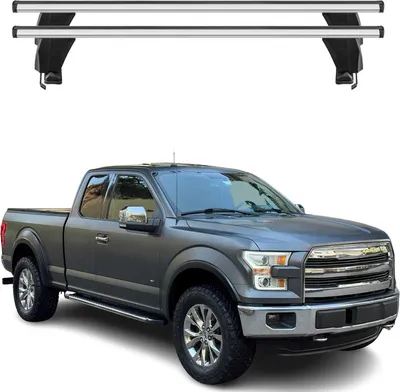 Image de Menabo Barres de toit Transversales pour Ford F150 2014-2025 Alu Gris ABE 2x