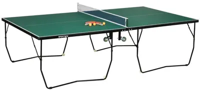 Obrázok produktu pre Sklopná stolnotenisová doska s príslušenstvom | Farba: Zelená | Rozmery: 152,5 x 274 x 76 cm