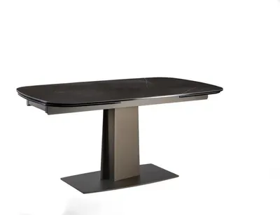 Immagine prodotto di Tavolo da pranzo moderno nero Tavolo da pranzo in legno Tavolo elegante allungabile
