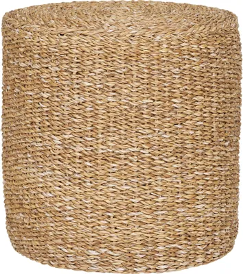 Produktbild von Hocker Rivera Pouf aus geflochtenem Seegras/Baumwolle natur ø40x40 cm