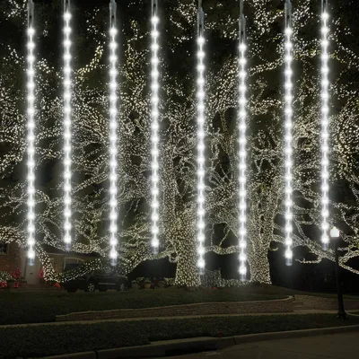 Produktbild von LED Fallendes Licht Meteorschauer Weihnachtsbeleuchtung Wasserdicht (288LEDs,50CM,Weiß)