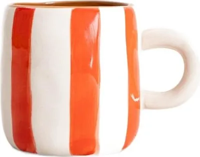 Obrázek produktu pro HOMLA TORRIT oranžový pruhovaný hrnek 0,1 l