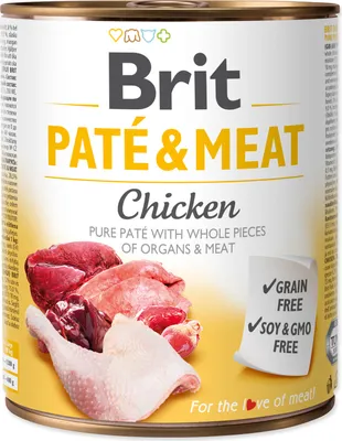 Image de BRIT Paté et viande de poulet 800 g