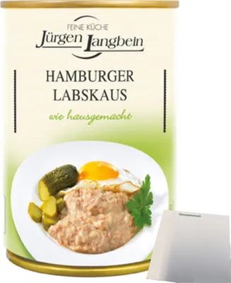 Produktbild von Jürgen Langbein Hamburger Labskaus 1er Pack (1x400g Dose) + usy Block
