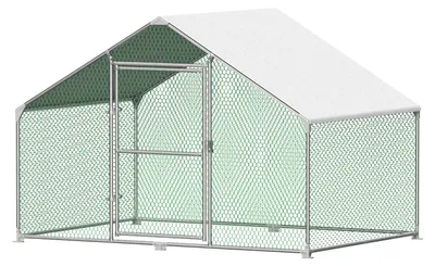 Obrázok produktu pre Kuriňa s výbehom – ohrada pre drobné zvieratá, rozmer 3 x 2 metre – strecha z polyetylénu (PE) – pozinkovaná oceľ – odolná voči poveternostným vplyvom – vhodná pre slepice, králiky a kačky
