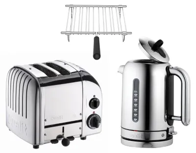 Produktbild von Dualit Frühstücksset inkl. 2er Toaster + 1,7 L Wasserkocher und Brötchenaufsatz