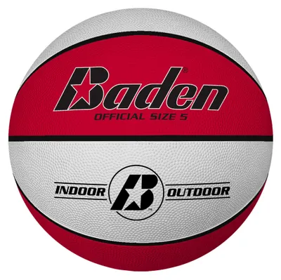 Productafbeelding van Baden Basic (Size 5) Basketbal Kinderen - Rood / Wit | Maat: 5