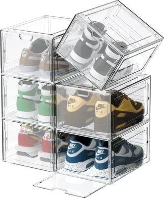 Produktbild von Schuhbox durchsichtig weiß 46 Sneaker Aufbewahrung