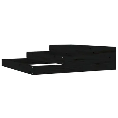 Obrázek produktu pro vidaXL květináč černý 107x107x27 cm Masivní borovicové dřevo