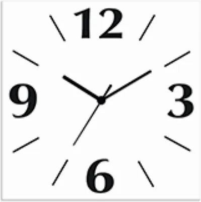 Produktbild von ARTland Wanduhr auf Alu Quarzuhr - schwarzer Zeiger Trendfarbe Weiß Größe: 30x30 cm