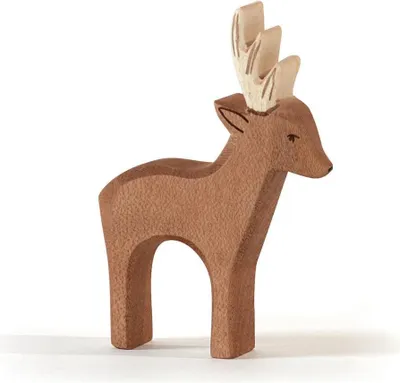 Produktbild von Ostheimer Rehbock Holz-Spielfigur, handgefertigt, 12,5 cm, für Kinder ab 3 Jahren
