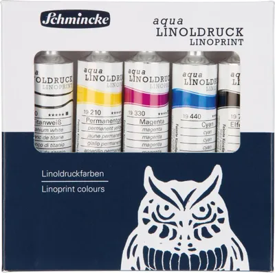 Obrázek produktu pro Schmincke aqua-LINOLDRUCK barvičky 5 x 20 ml 82 005 097 sada krabiček