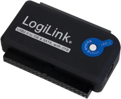 Produktbild von LogiLink USB 2.0/2,5+3,5' IDE/SATA HDD OTB Adapter