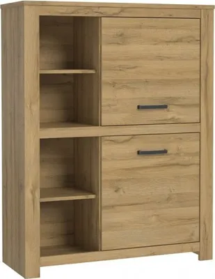 Produktbild von Furniture24 Kommode HVNS421R Schrank Wohnzimmerschrank Alteiche 2 türiger