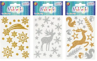 Zdjęcie produktu dla NKX Błyszczące Naklejki Świąteczne NKX8979 Stwórz magiczną atmosferę