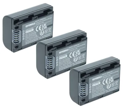 Produktbild von EXTENSILO 3x Akku kompatibel mit Sony DCR-SR75(E), DCR-SR72(E), DCR-SR77E, DCR-SR77, DCR-SX30E, DCR-SX30, DCR-SX31 Kamera (650 mAh, 7,2 V, Li-Ion)