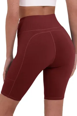 Produktbild von Yoga Shorts Damen Hohe Taille mit Handytasche Kurze Sporthose Fitness S