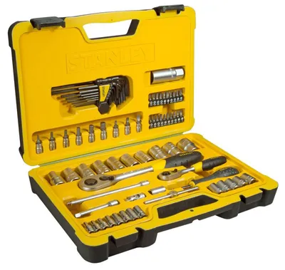 Obrázok produktu pre STANLEY SADA KĽÚČOV 1/4",1/2" 75 ks.