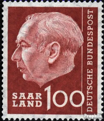 Produktbild von Briefmarken Saarland 1957 Mi 398 postfrisch Bundespräsident Heuss (I)