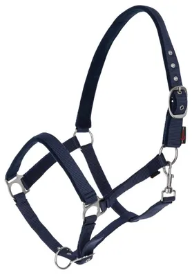 Produktbild von Covalliero Halfter Dexter mit Fleeceunterlage Nylonhalfter Blau XFull