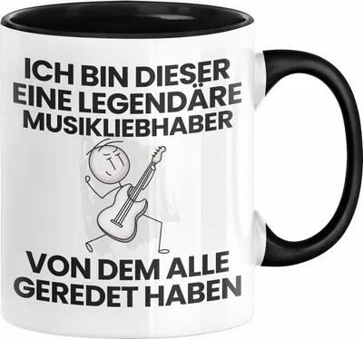 Produktbild von Musikliebhaber Geschenk Tasse Lustige Geschenkidee Geburtstag für Musikliebhaber Ich Bin Dieser Legendäre Musikliebhaber Von Dem Alle Geredet Haben Kaffee-Becher (Schwarz)