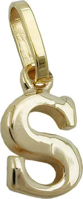 Produktbild von Anhänger 8x5mm Buchstabe S glänzend 9Kt GOLD gold 8x5mm