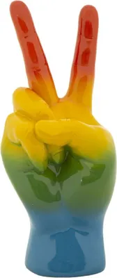 Zdjęcie produktu dla o Ferretti Figurka tęczowa dłoń zwycięstwa 16x13x36,5 cm wielobarwna