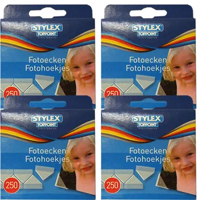 Produktbild von 1000 (4x 250Stk) Fotoecken selbstklebend