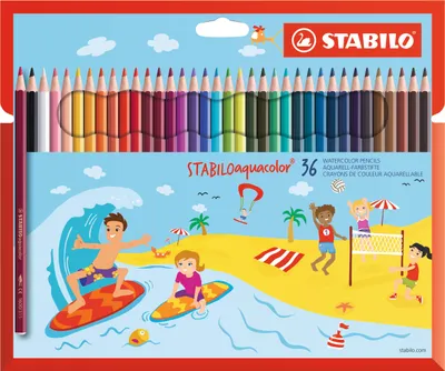 Produktbild von Aquarell-Buntstift - STABILO aquacolor - 36er Pack - mit 36 verschiedenen Farben