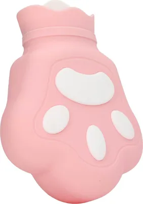 Produktbild von Bärentatzen-Wärmbeutel, niedliche Silikon-Wärmflasche aus Silikon für die Mikrowelle, zur Linderung von Beschwerden, Rosa