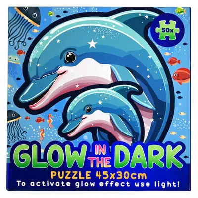 Produktbild von Im Dunkeln leuchtendes Puzzle „Unterwasserwelt“ – 50 Teile