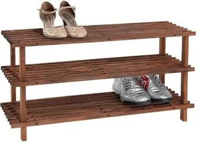 Produktbild von Kesper Schuhregal, Tannenholz dunkel 3 stöckig, 69733