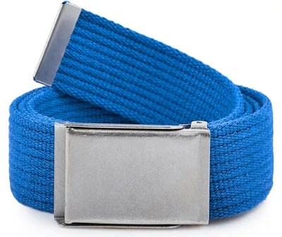 Image de Ceinture pour homme Ladeheid en tissu P10 (bleuet-argent, 120 cm (longueur totale 130 cm))