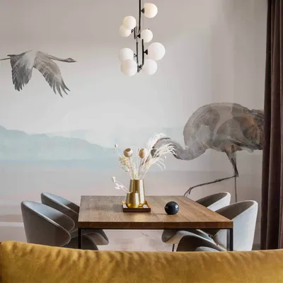 Produktbild von Vlies Fototapete - Cranes Over the Water 300x210 cm Tiere g-A-10034-a-a
