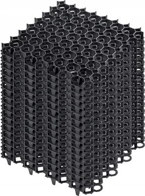 Obrázek produktu pro Plastové trávníkové mřížky KADAX "Forsa", panel výběhu, panely trávníkové mřížky, černé, 50 cm, 16 kusů