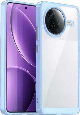 Produktbild von Schutzhülle für Xiaomi Redmi K80 Klar Rückseite Stoßfeste TPU Silikon Bumper Hülle Blau