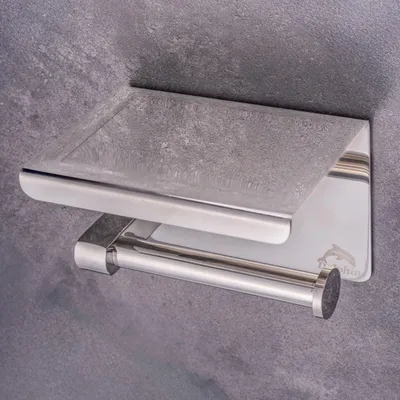 Produktbild von Dolvhin Toilettenpapierhalter ohne Bohren | Klopapierhalter mit Ablage | Edelstahl Klorollenhalter Selbstklebend | WC Rollenhalter | Chrom Poliert