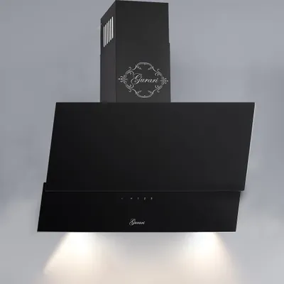 Produktbild von Gurari GCH D 268 BL Dunstabzugshaube 90cm 1000m³/h kopffreihaube Schwarz Glas TouchControl