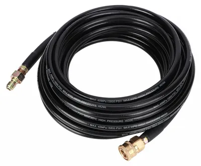 Image de Tuyau de nettoyage haute pression de 5800 PSI et 15 m avec raccord rapide de 3/8 pouce