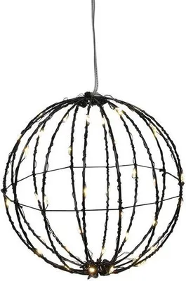 Produktbild von Kula Led Dekoracja 15 Cm, 40Led Z Timerem, Czarny