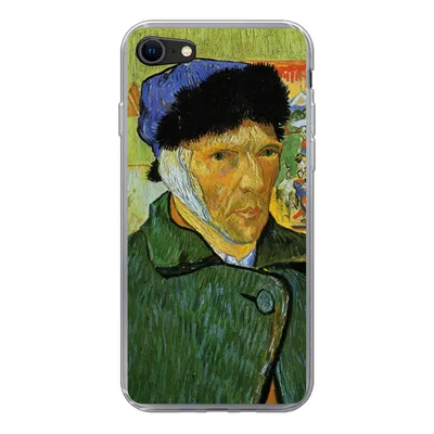 Produktbild von MuchoWow® Handyhülle Schutzhülle Hülle für iPhone 8 Selbstbildnis mit verbundenem Ohr - Vincent van Gogh Silikon Softcase Handy Hülle - Schutzhaube