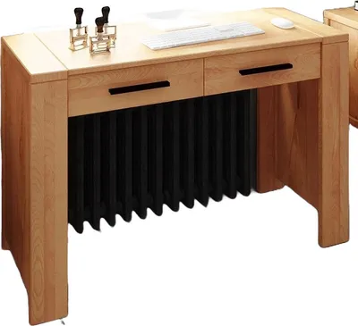 Produktbild von Schreibtisch Lubic aus Kernbuche massiv111x78x45 mit 2 Schubladen und Holzbeinen