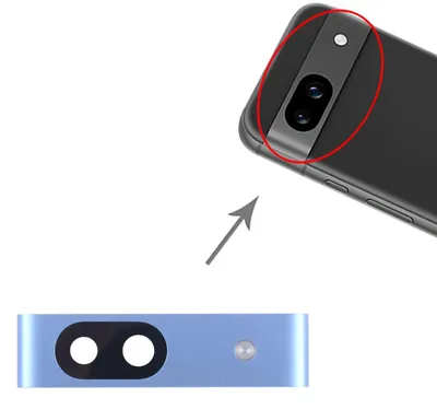 Immagine prodotto di Per Google Pixel 8a copertura della lente della fotocamera blu parte di ricambio riparazione