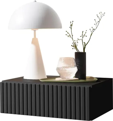 Image de Nachtkommode >TABONI< hängend, 1 Schublade, in Graphit - 42x14x30cm (BxHxT)