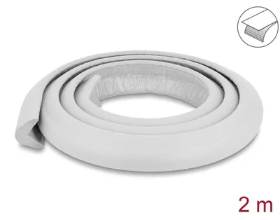 Image de Bande de protection d'angle en mousse adhésive, grise, de 2 mètres, pour meubles et bords