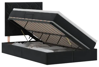 Obrázek produktu pro vidaXL Úložná postel s matrací černá 120 x 200 cm sametová
